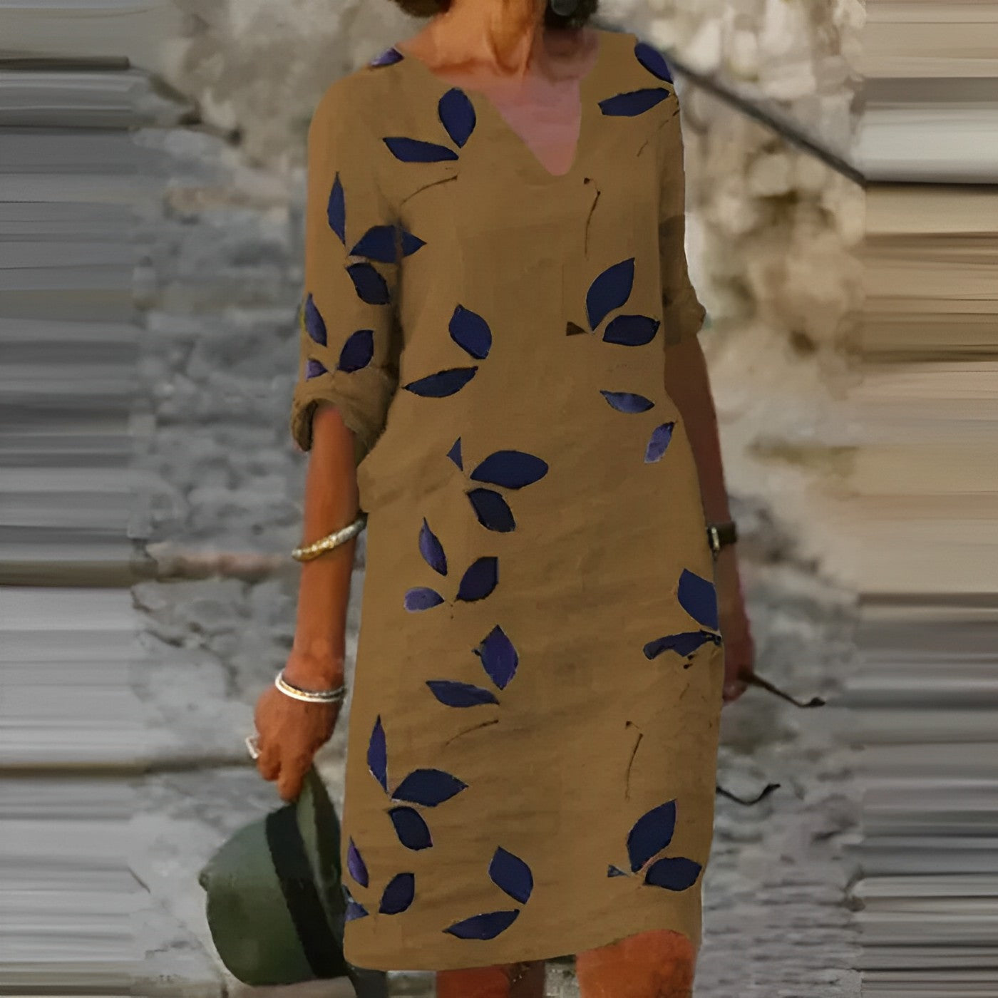 Sylis | Leaf Print Summer Dress