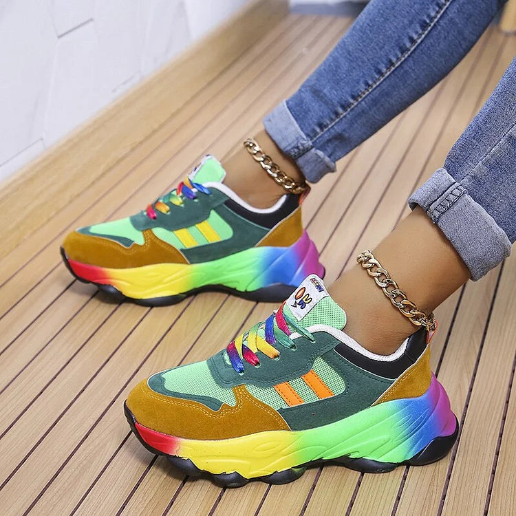 Sylis | Vibrant Rainbow Design Shoes