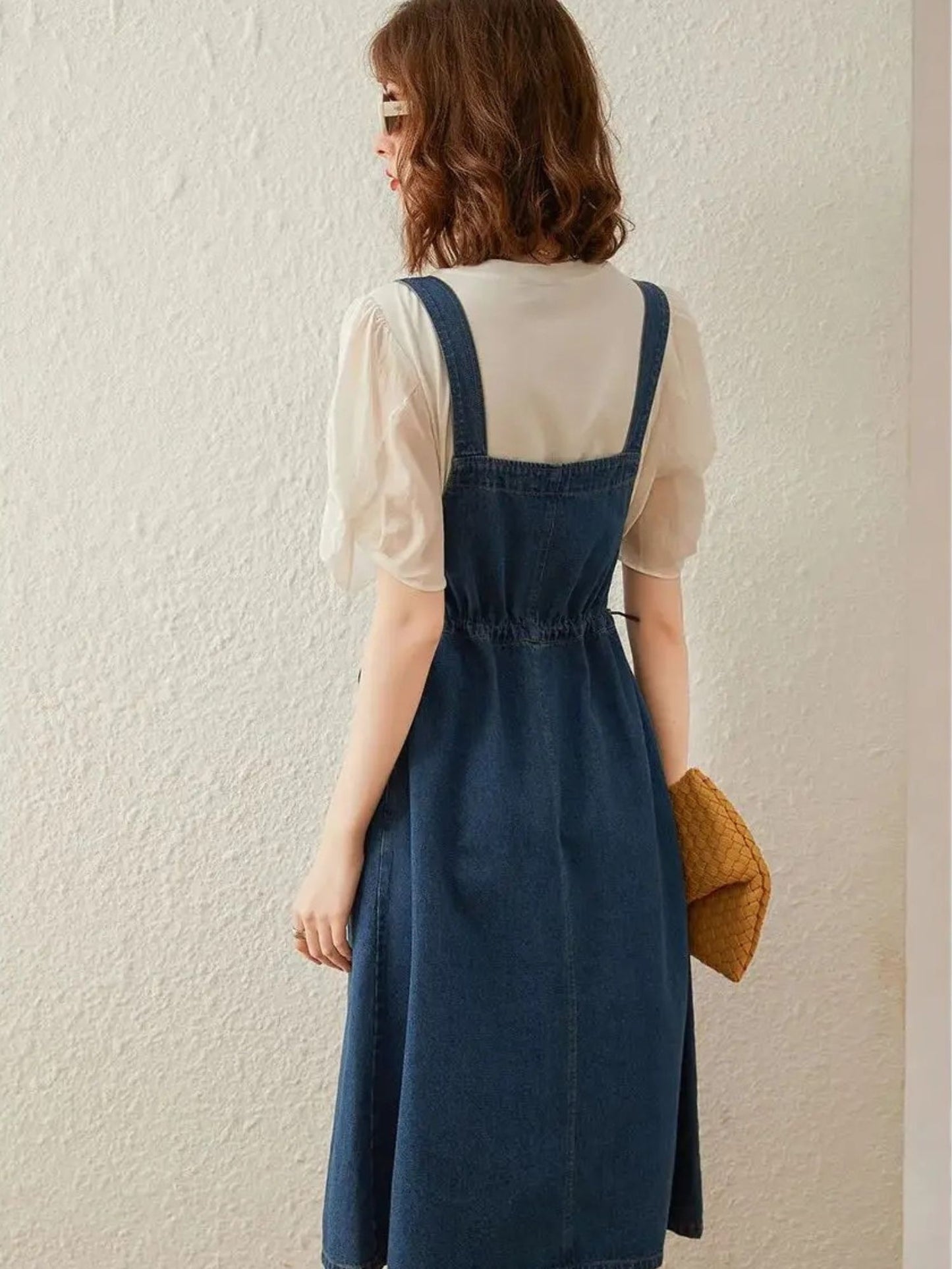 Denim Suspender Dress