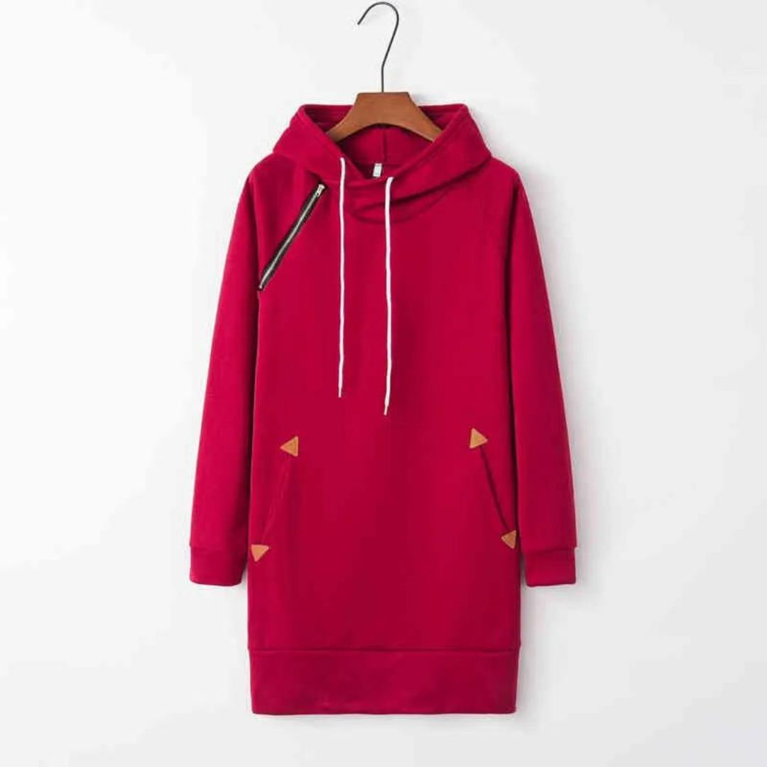 Sylis | Casual hooded sweat dress with pockets