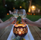 Flower Pattern Candle Lamp - FloraGlow
