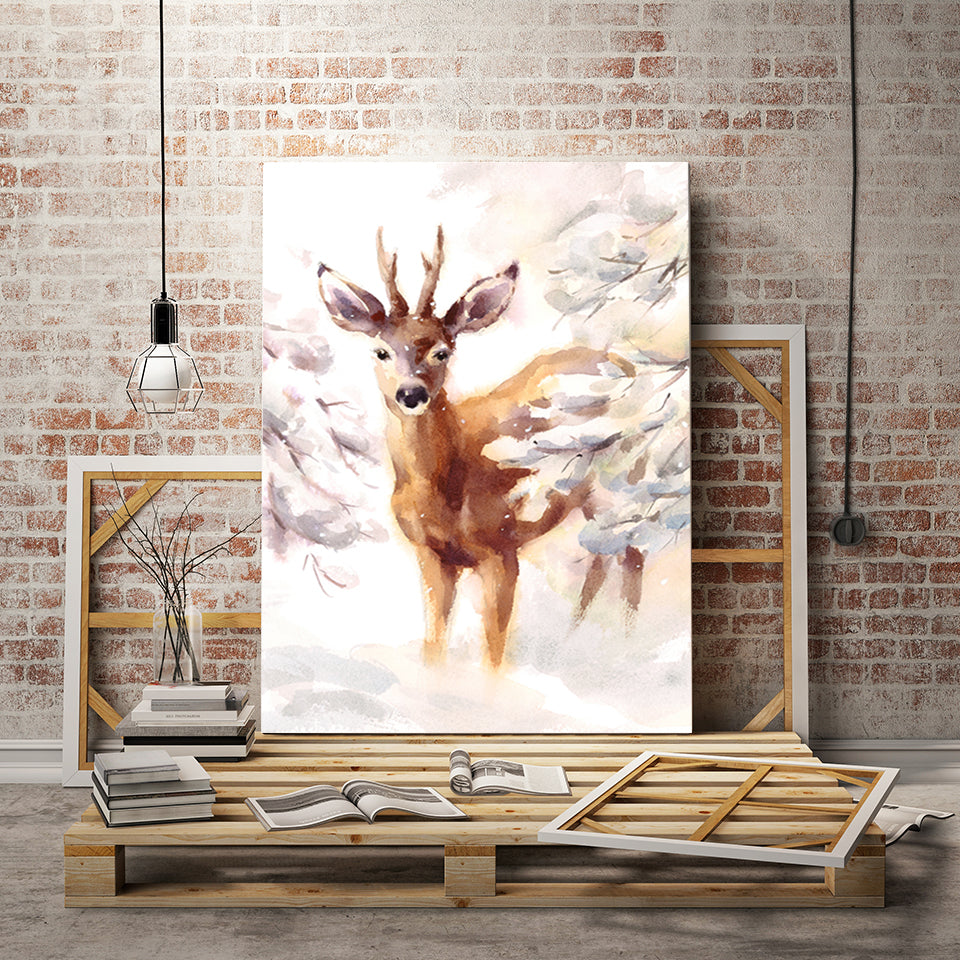 Young Elegant Deer - Canvas Wall Art Painting