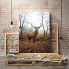 Misty Fall Deer - Canvas Wall Art Painting