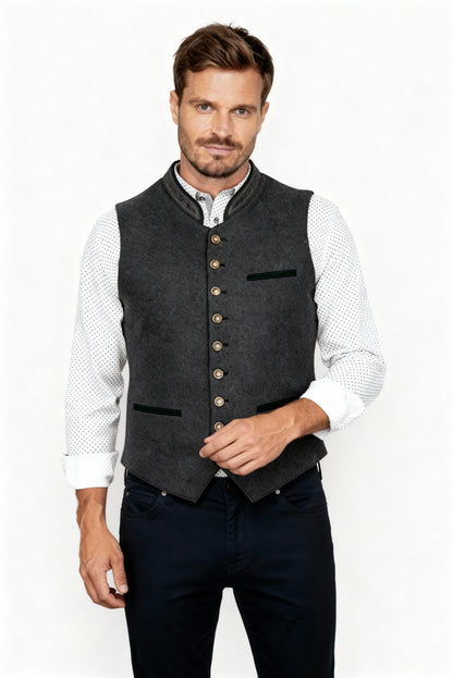 Sylis-Mode - Elegant Men's Traditional Vest Gray