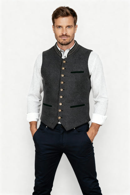 Sylis-Mode - Elegant Men's Traditional Vest Gray
