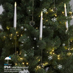 Christmas Tree LED Candle Set | 12 Pieces with Remote Control & Timer | Warm White Flicker | Flameless & Safe