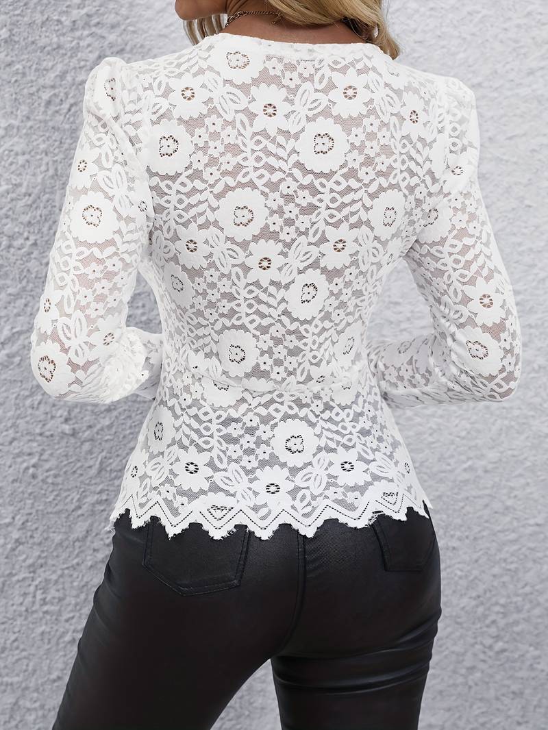 Sylis | Long-sleeved lace top for women