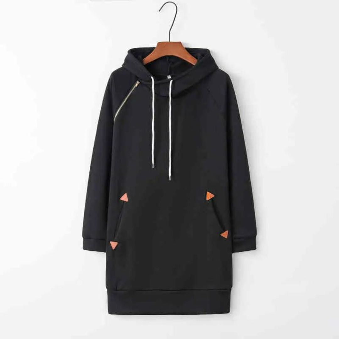 Sylis | Casual hooded sweat dress with pockets