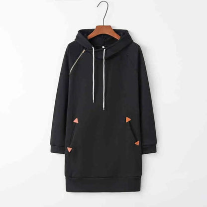 Sylis | Casual hooded sweat dress with pockets