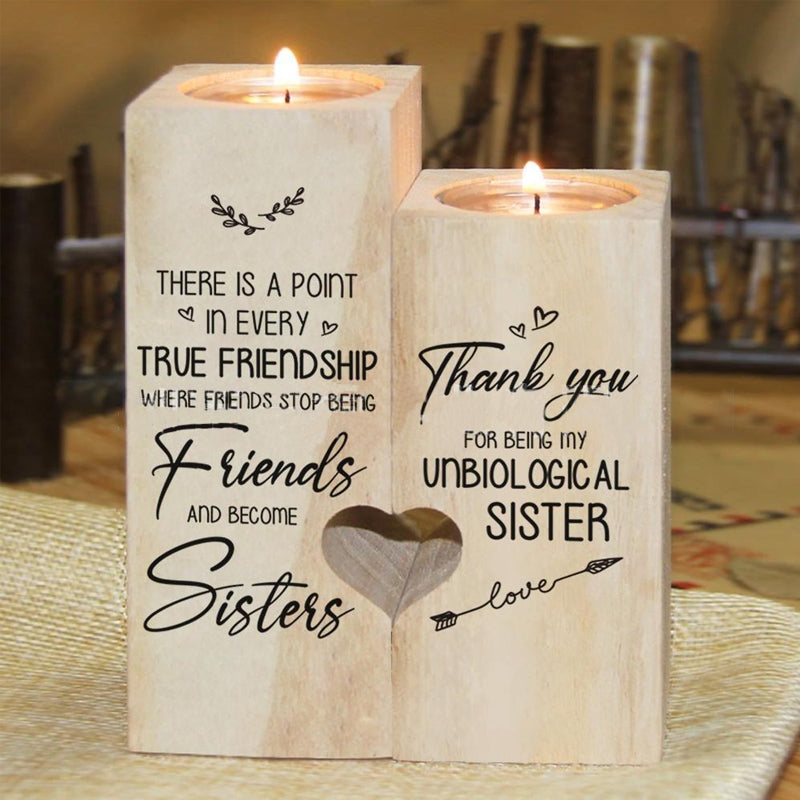 Smile A Lot More - Wooden Candle Holder with Candle Gift for Your Loved Ones