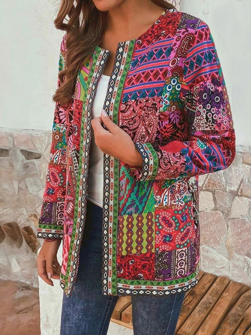 Sylis | Women's Ethnic Floral  Coat Jacket