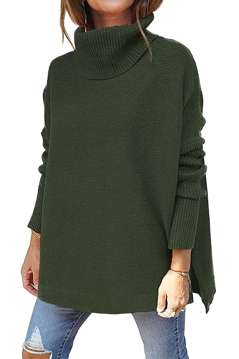 Sylis | Women's Tricot Sweater With Stand Collar