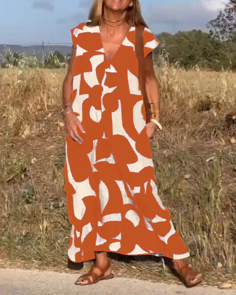 Sylis | Women's Printed Long Dress