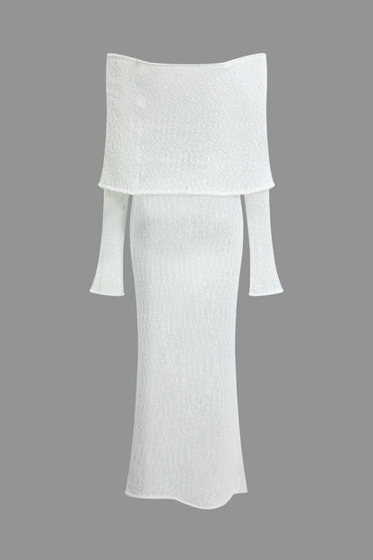 Sylis off-shoulder maxi knit