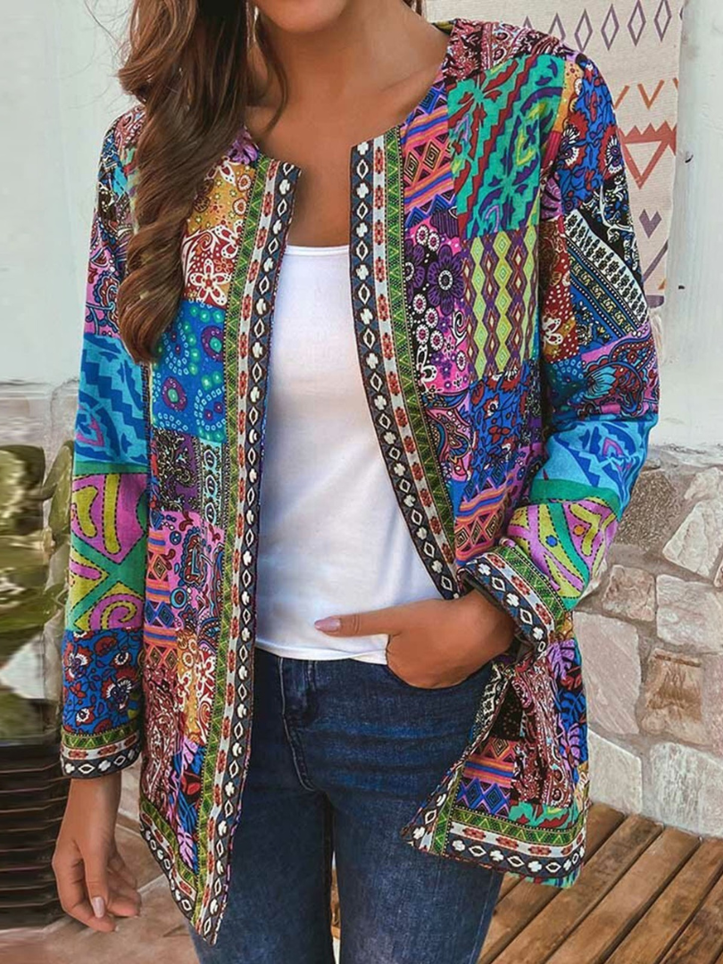 Sylis | Women's Ethnic Floral  Coat Jacket