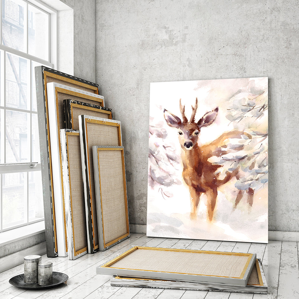 Young Elegant Deer - Canvas Wall Art Painting