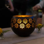 Flower Pattern Candle Lamp - FloraGlow