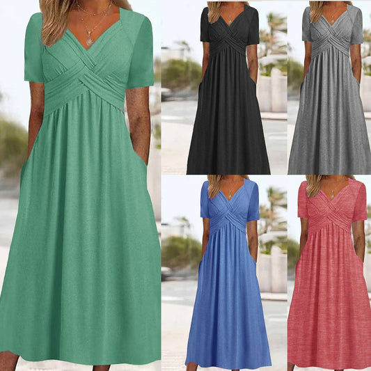 Sylis | Elegant Midi Coverage Belly Dress