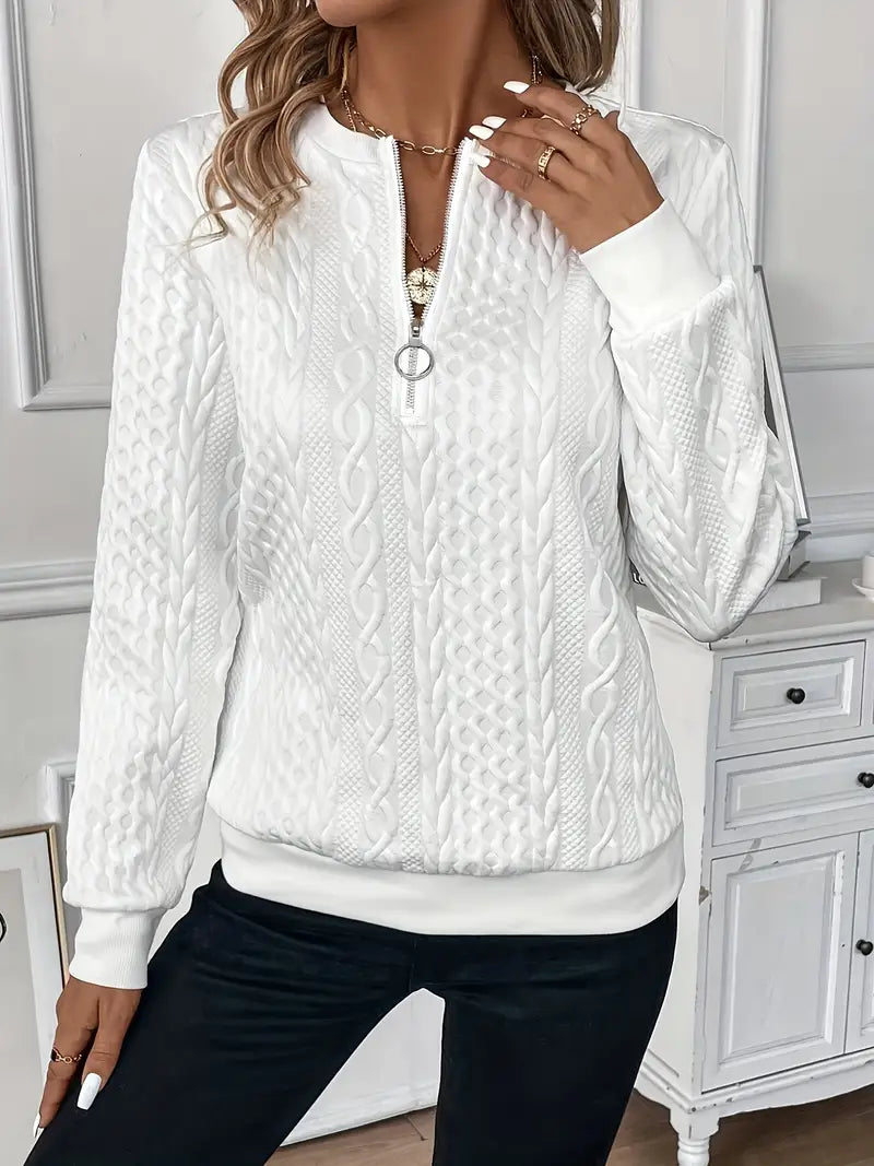 Sylis | Textured Quarter-Zip Pullover