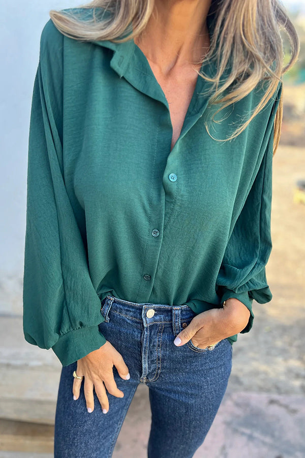 Sylis | Relaxed Fit Batwing Buttoned Top