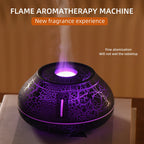 Air humidifier crack volcano flame essential oil diffuser ultrasonic cool mist maker LED essential oil lamp air diffuser