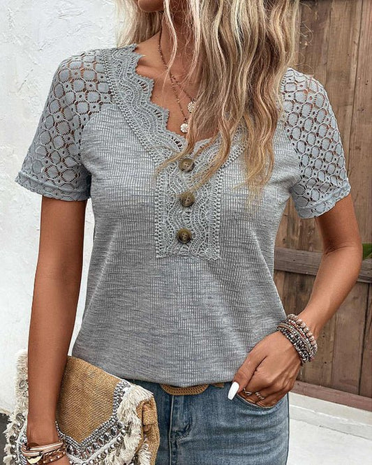 Sylis | Stylish Short Sleeve Lace Top