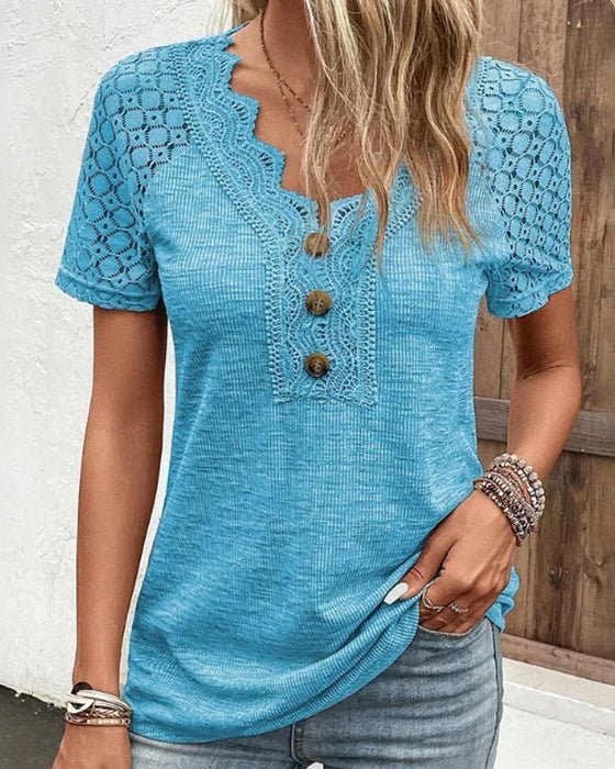 Sylis | Stylish Short Sleeve Lace Top