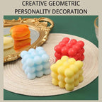 Scented candle in cube shape for stylish decoration