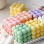 Scented candle in cube shape for stylish decoration
