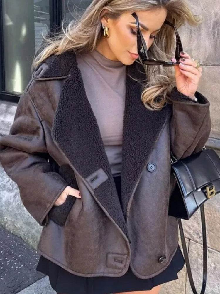 Sylis | Oversized women's jacket with fur