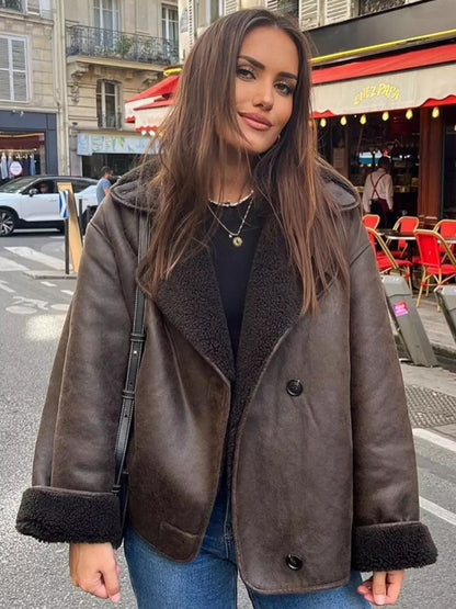 Sylis | Oversized women's jacket with fur