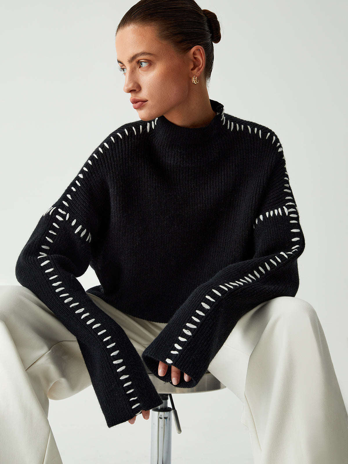 Sylis | Chic Stitch-Detail Sweater