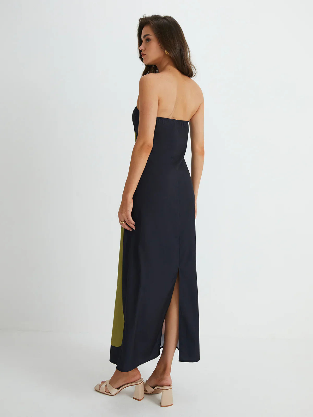 Sylis | Abstract Strapless Maxi Dress