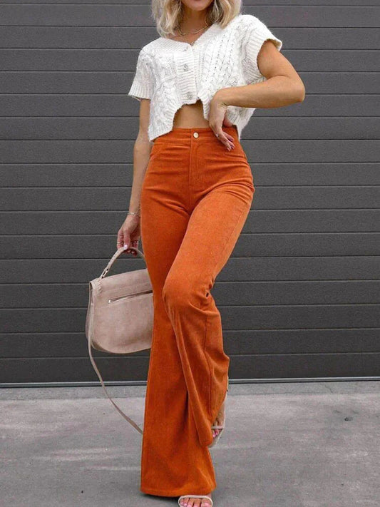 Sylis | Trendy Flared Corduroy Pants