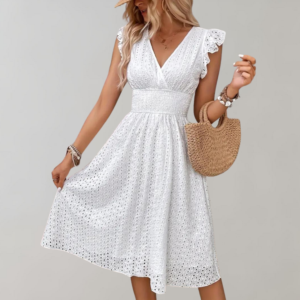 Sylis | Short White Dress Ideal for Summer