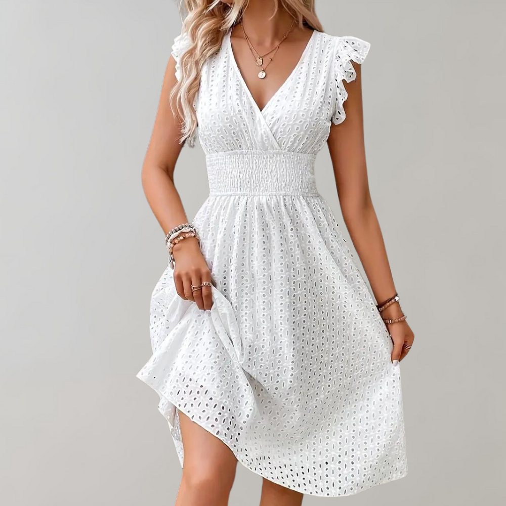 Sylis | Short White Dress Ideal for Summer