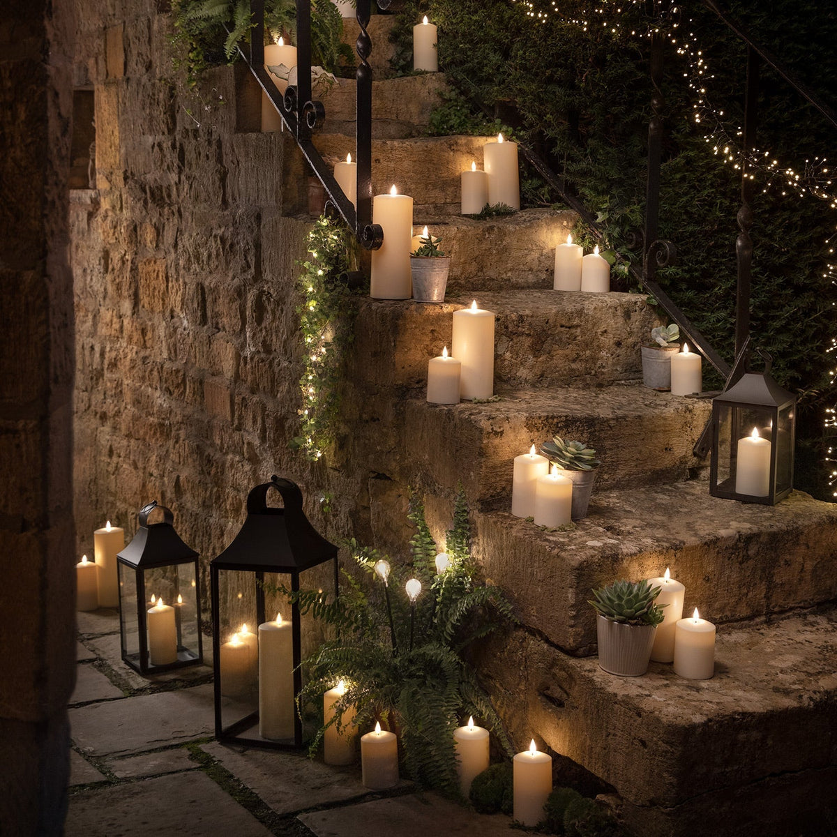 3 Piece Set TruGlow Solar Candles