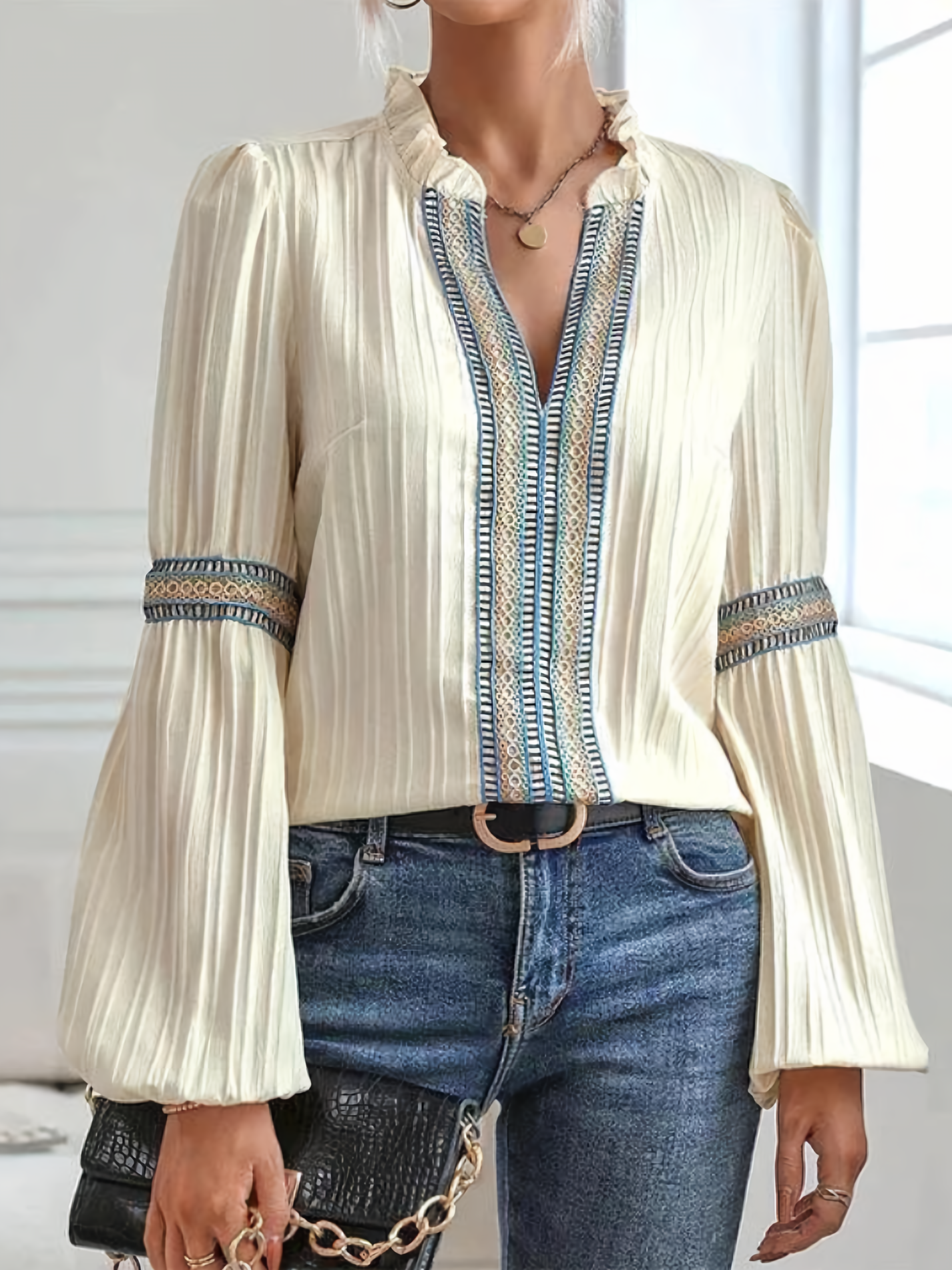 Sylis | Stunning Soft V-Neck Blouse