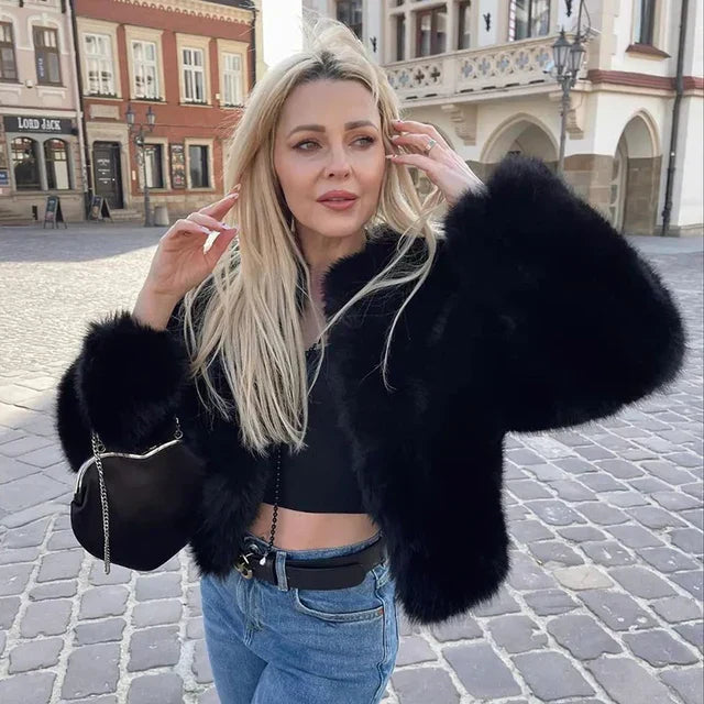 Sylis-Mode | elegant padded jacket made of fur