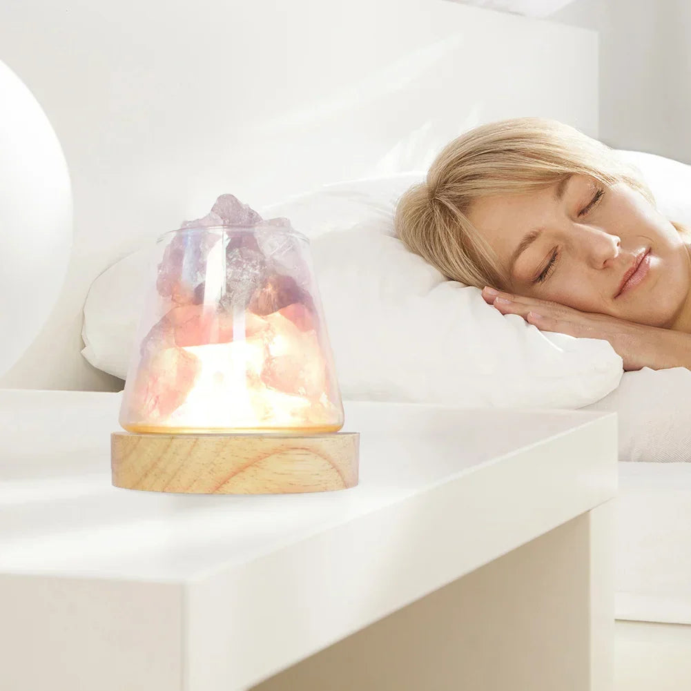 Himalaya Salt Lamp - Crystal Night Light & Essential Oil Diffuser
