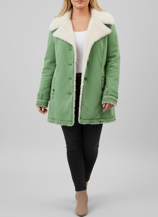 Sylis Warm Sherpa-Lining Winter Jacket | Plus Sizes