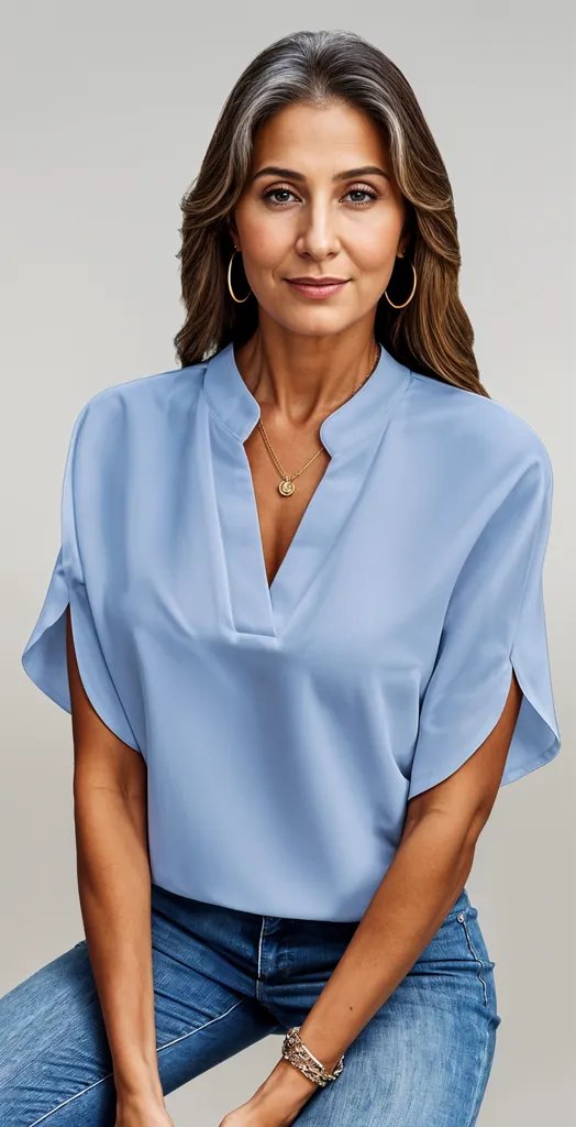 Sylis | Relaxed v-neck blouse |  FREE