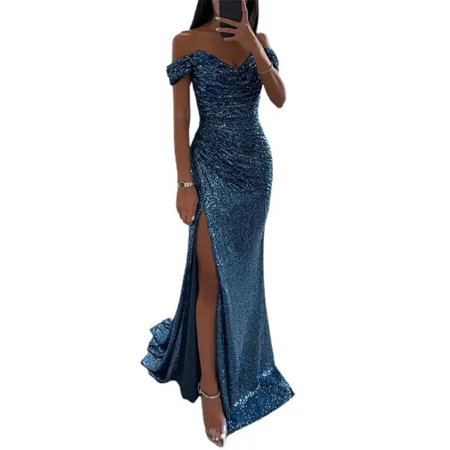 Sylis | Elegant V neck evening dress