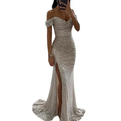 Sylis | Elegant V neck evening dress