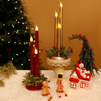 Flameless LED Christmas Candles with Realistic Flickering Light