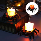 ️Halloween Spider Tealights Spooky Electric Flickering Artificial Candles