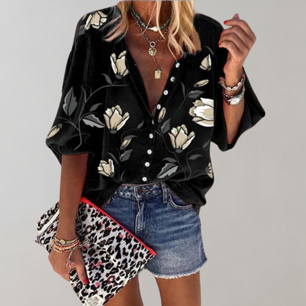 Sylis | Elegant Floral Print Blouse