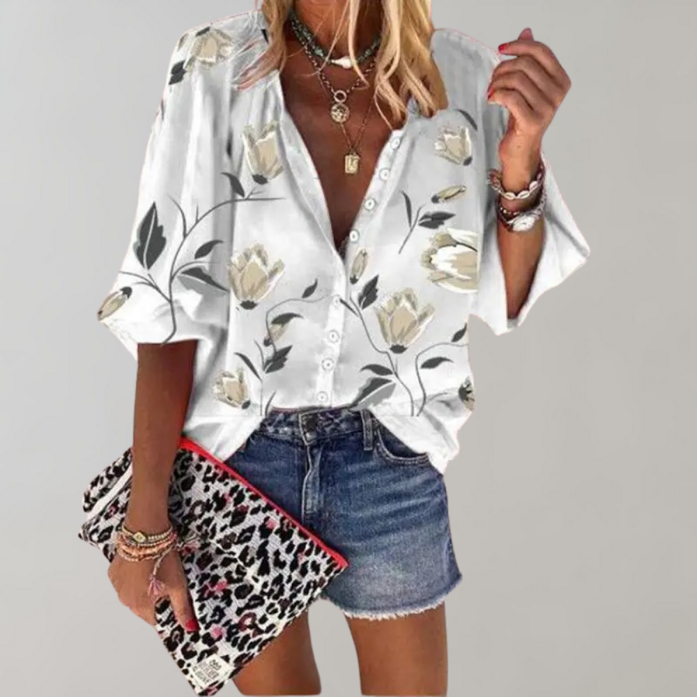 Sylis | Elegant Floral Print Blouse