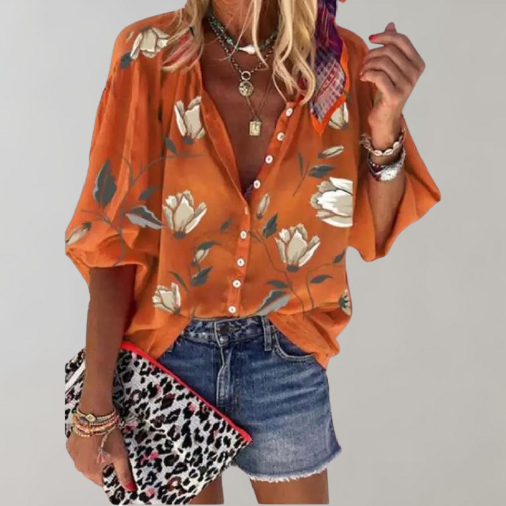 Sylis | Elegant Floral Print Blouse