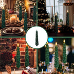 Remote-controlled LED candle tree for magical holiday atmosphere